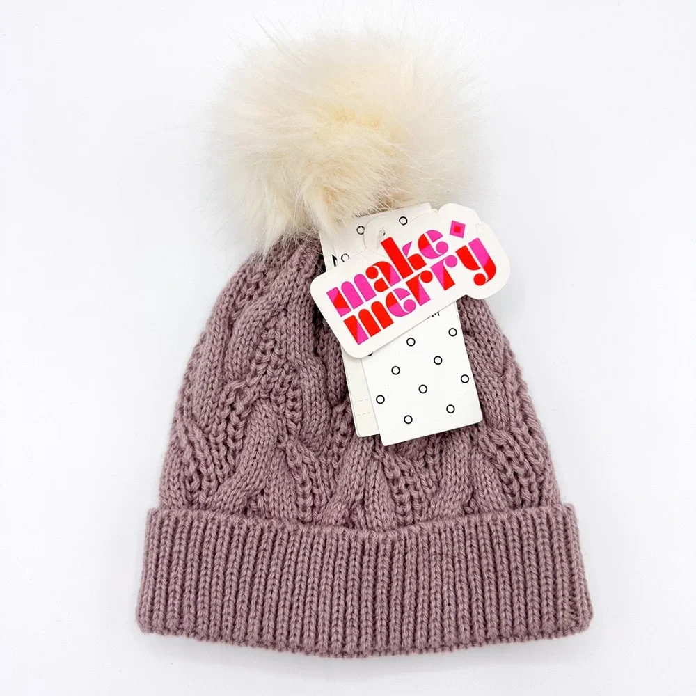 Nordstrom Baby Cable Knit with Pom Pom Winter Hat